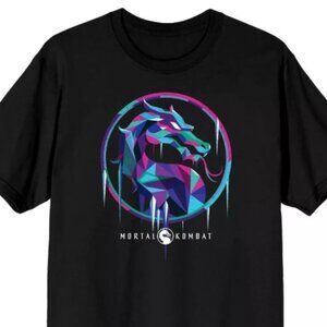 Mortal Kombat Logo, Black Short Sleeve Shirt